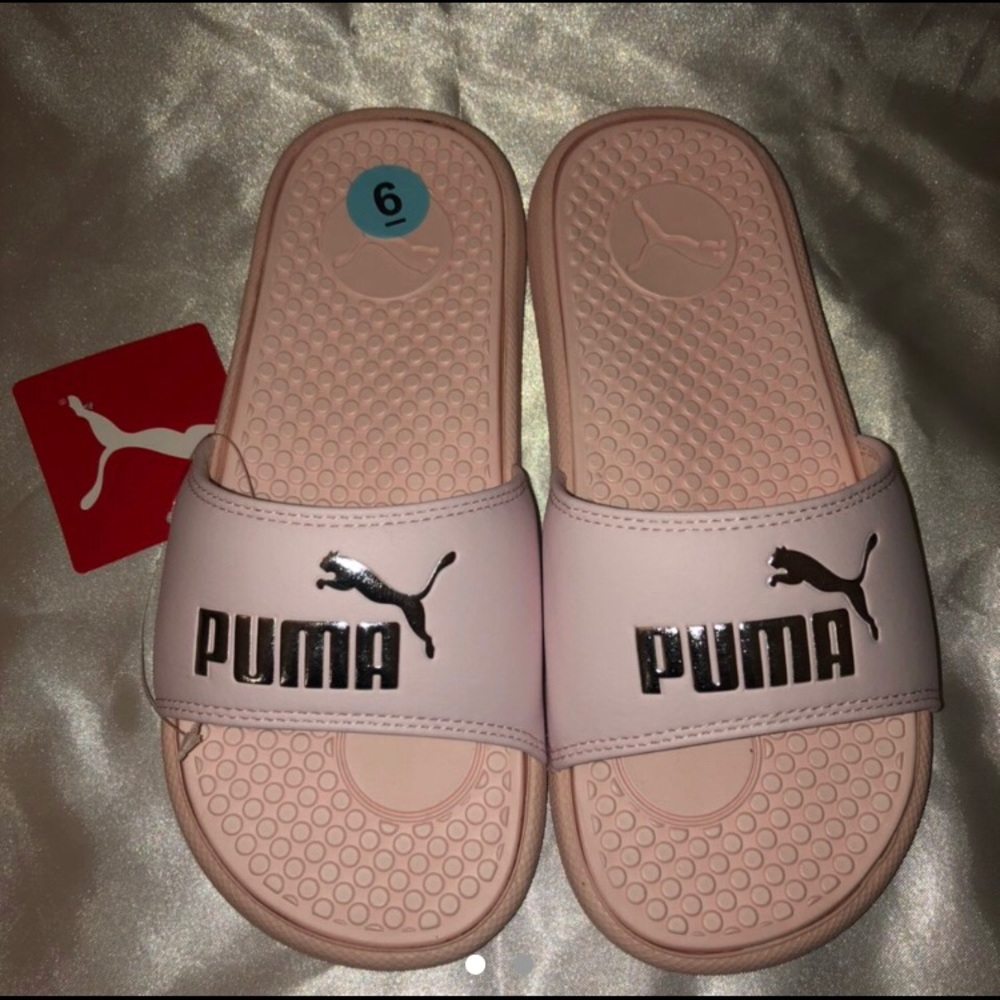 Baby Pink Puma Slides
